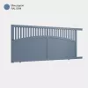 Portail aluminium: Portail coulissant Akaba Bleu pigeon RAL 5014