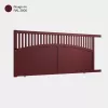 Portail aluminium: Portail coulissant Akaba Rouge Vin RAL 3005