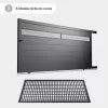 Portail Alu Coulissant Bâle - Découpe Laser Géométrique - Grille de carrés