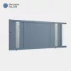 Portail aluminium: Portail coulissant Jerez Bleu pigeon RAL 5014
