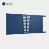 Portail aluminium: Portail coulissant Linz Bleu saphir RAL 5003