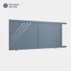 Portail aluminium: Portail coulissant Milan Bleu pigeon RAL 5014