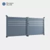 Portail aluminium: Portail double battant Oslo Bleu pigeon RAL 5014