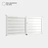 Portail aluminium: Portail double battant Santiago Blanc signalisation RAL 9016
