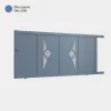 Portail aluminium: Portail coulissant Sete Bleu pigeon RAL 5014
