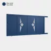 Portail aluminium: Portail coulissant Sete Bleu saphir RAL 5003