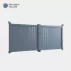 Portail aluminium: Portail double battant Venise Bleu pigeon RAL 5014