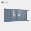 Portail aluminium: Portail coulissant Vitoria Bleu pigeon RAL 5014