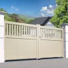 Portail beige en aluminium