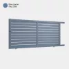 Portail aluminium: Portail coulissant Ymare Bleu pigeon RAL 5014