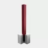 Portail poteau platine  rouge vin sceller